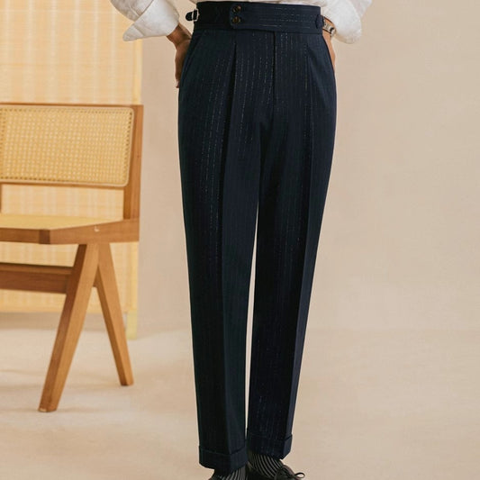 Italian Naples High-waisted Trousers Men