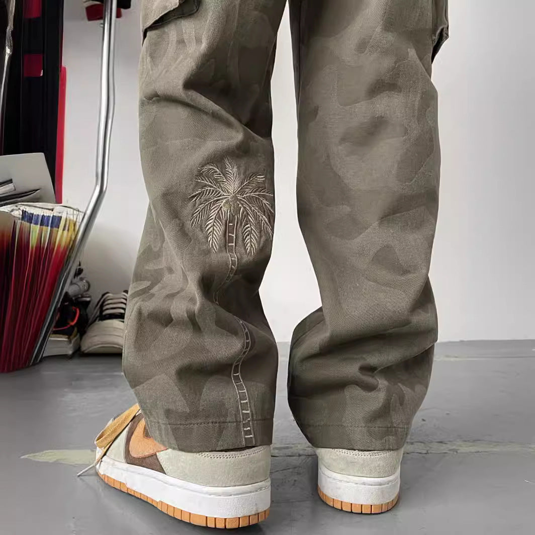 High Street All-matching Straight Casual Pants