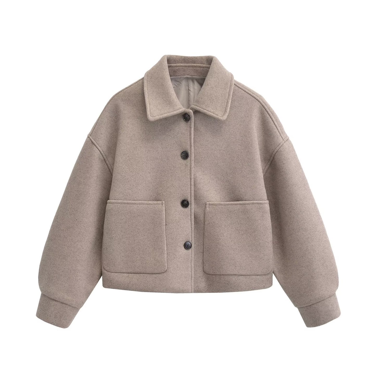 Women's Single-breasted Design Sense Turn-down Collar Coat