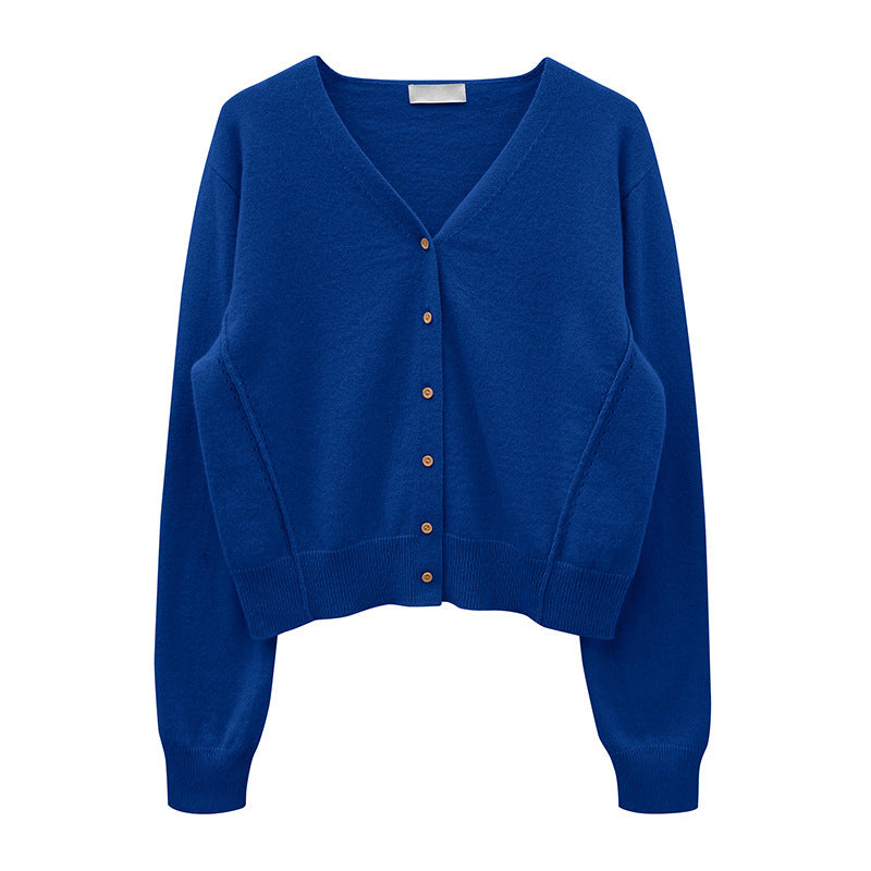 Women's V-neck All-match Casual Knitted Cardigan