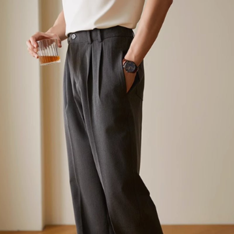 Elastic Straight Commuter Business Draped Casual Pants