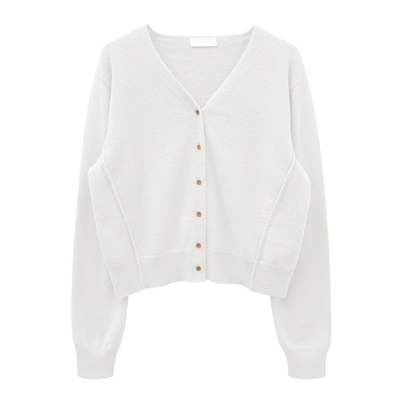 Women's V-neck All-match Casual Knitted Cardigan