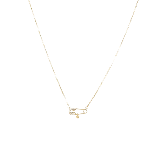 Retro Alloy Pin Necklace