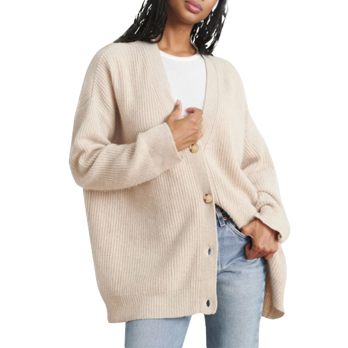 Solid Cardigan Sweater