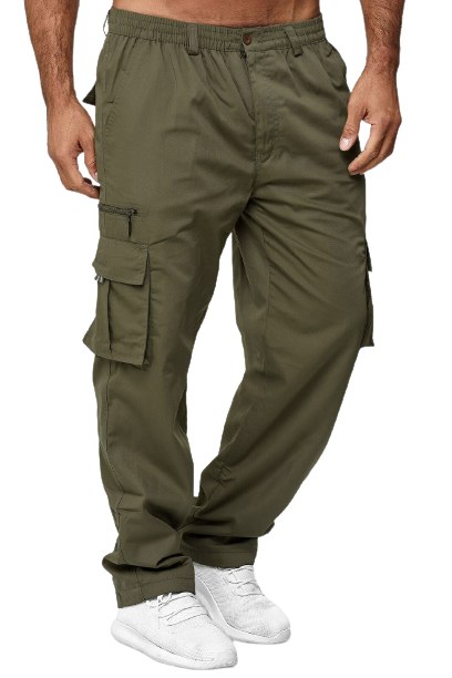 Multi-Pocket Loose Straight Cargo Pants