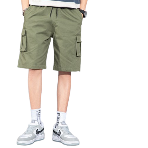 Versatile Multi-Pocket Drawstring Cargo Shorts