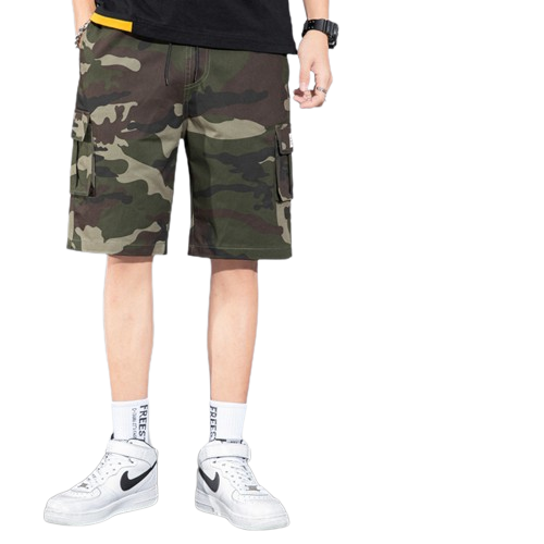 Versatile Multi-Pocket Drawstring Cargo Shorts