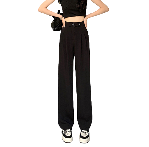 High-Waist Loose Drape Suit Wide Leg Pants