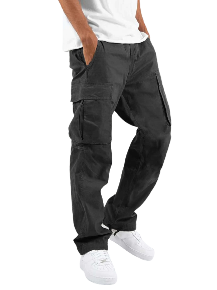 Multi-Pocket Drawstring Workwear Pants