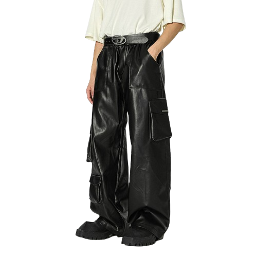 Retro Street Leather Pants