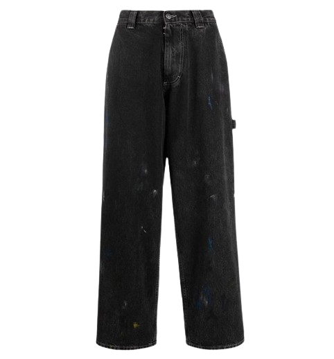 Splash Ink Paint Spots Loose Cargo Pants