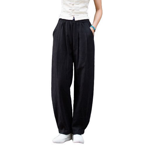 Stone Washed Linen Pants