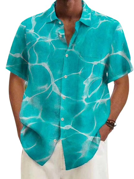 Loose Casual Vacation Print Shirt