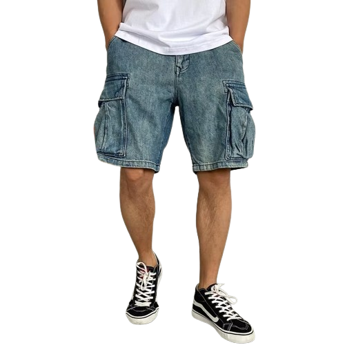 Elite Utility Denim Cargo Shorts