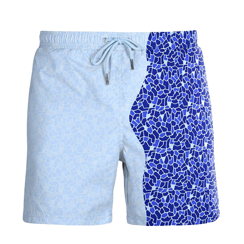 Temperature-Sensitive Watercolor Beach Shorts