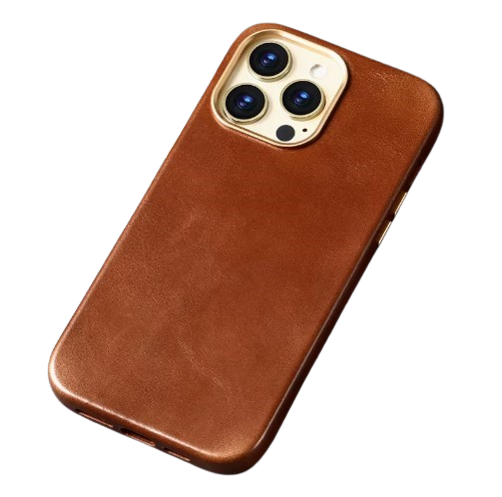 Cowhide Magnetic Suction Phone Case