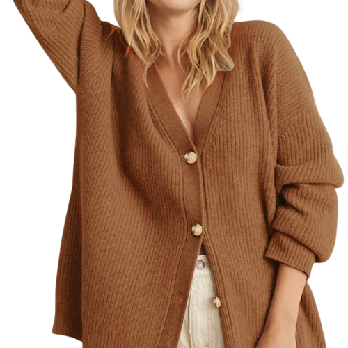 Solid Cardigan Sweater