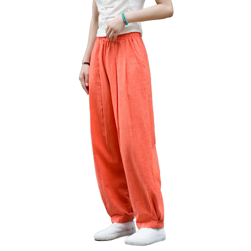 Stone Washed Linen Pants