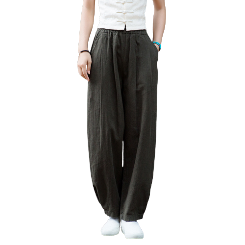 Stone Washed Linen Pants