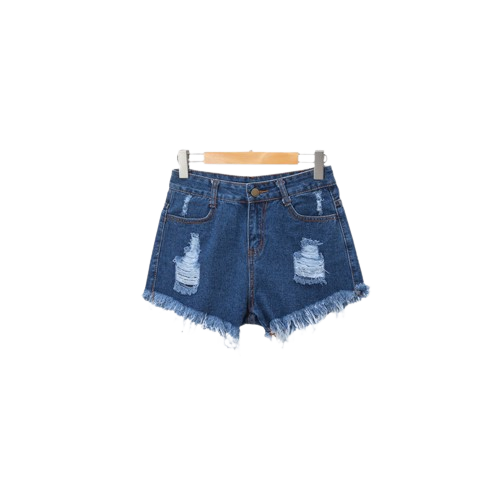 High Waist Wide-leg Denim Shorts