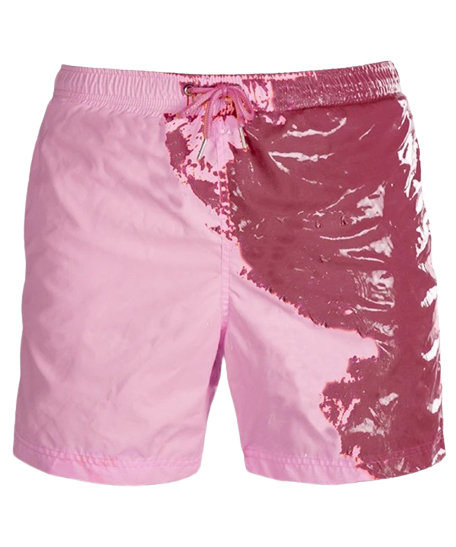 Temperature-Sensitive Watercolor Beach Shorts