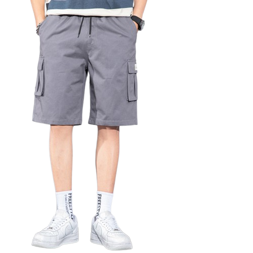 Versatile Multi-Pocket Drawstring Cargo Shorts