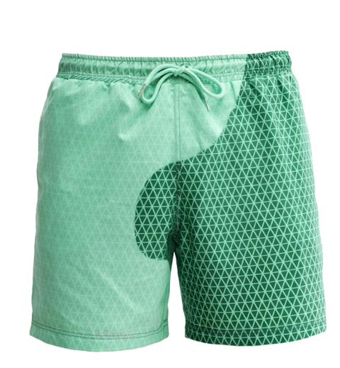 Temperature-Sensitive Watercolor Beach Shorts