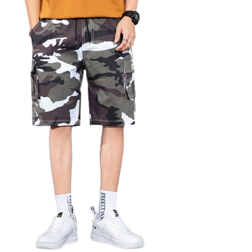 Versatile Multi-Pocket Drawstring Cargo Shorts