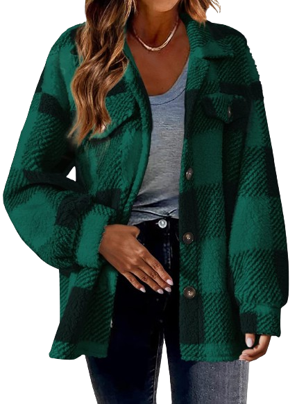 Turndown Single Breasted Woolen Jacket