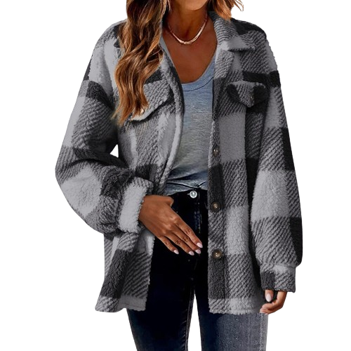 Turndown Single Breasted Woolen Jacket