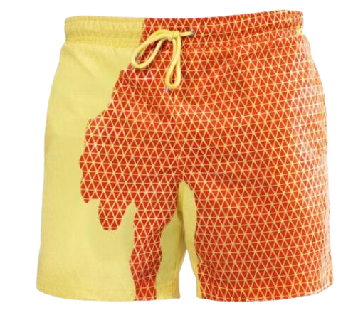 Temperature-Sensitive Watercolor Beach Shorts