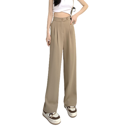 High-Waist Loose Drape Suit Wide Leg Pants