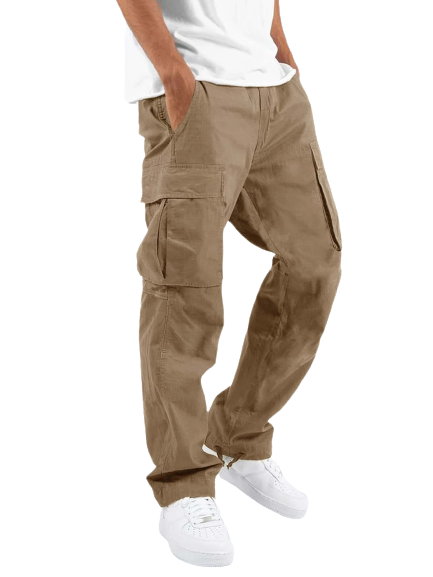 Multi-Pocket Drawstring Workwear Pants