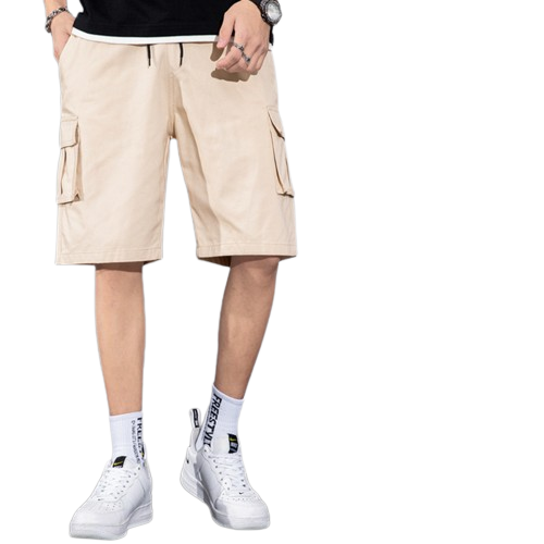 Versatile Multi-Pocket Drawstring Cargo Shorts