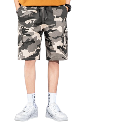 Versatile Multi-Pocket Drawstring Cargo Shorts