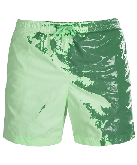 Temperature-Sensitive Watercolor Beach Shorts