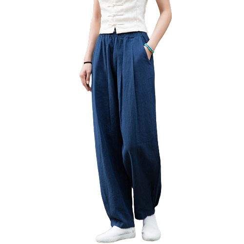 Stone Washed Linen Pants