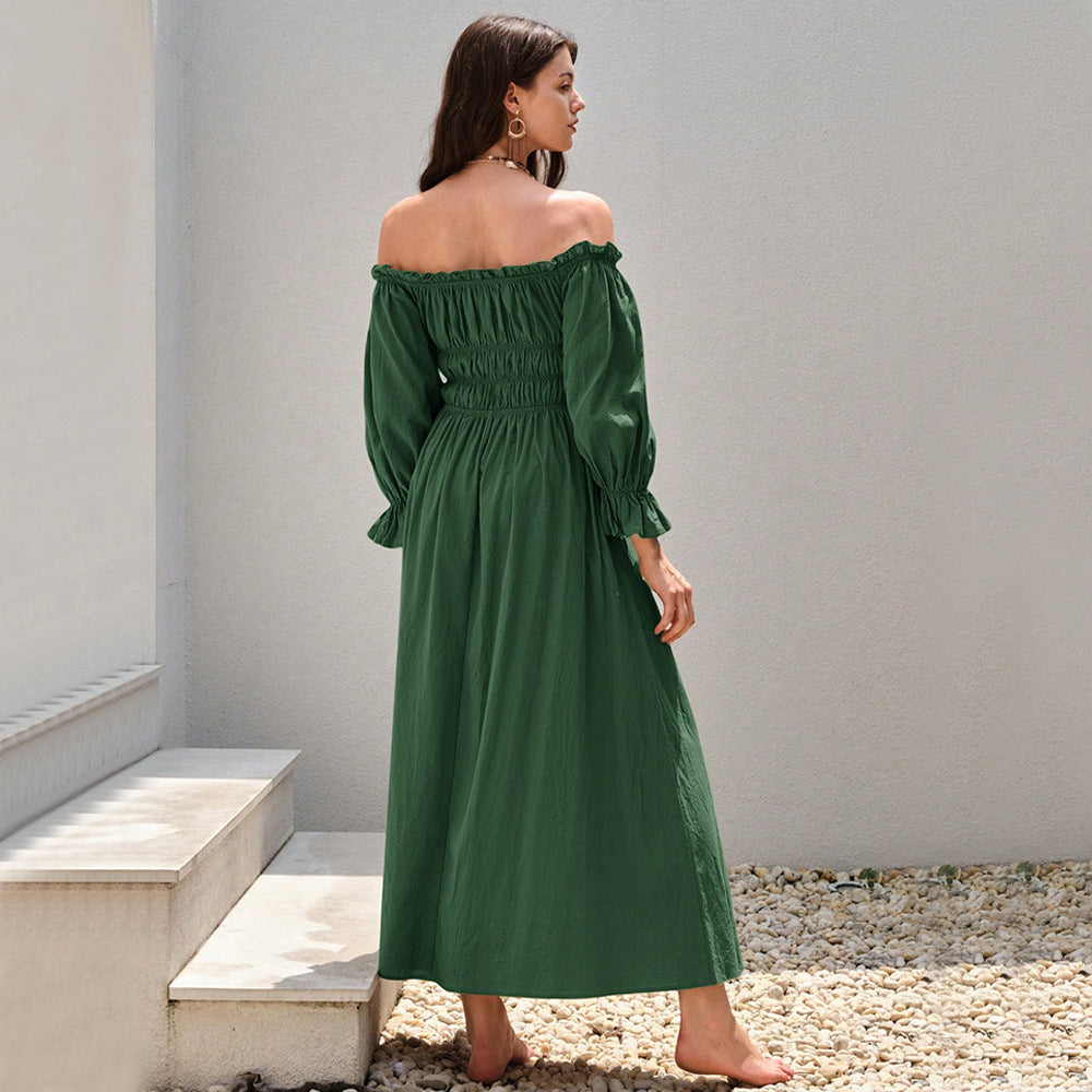 Women's Retro Off-shoulder Fashion Dress