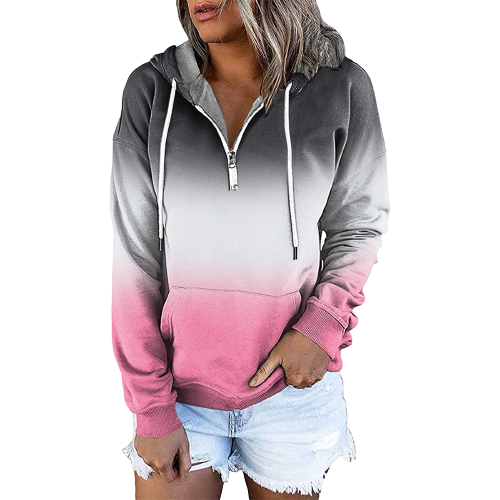 Long Sleeve Hooded Sweatshirt with Drawstring