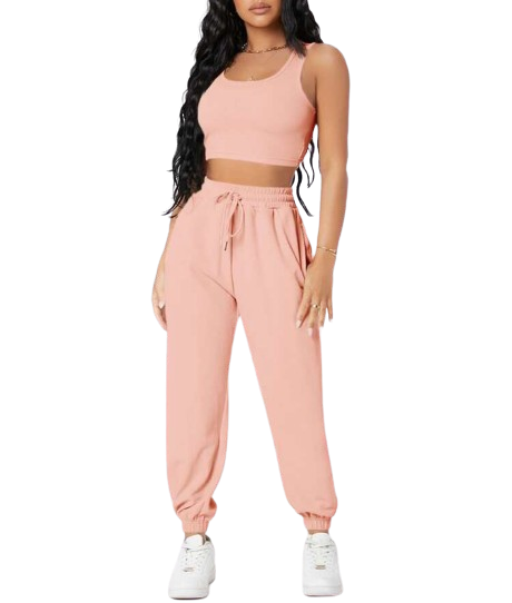 Knitted Vest High Waist Suit