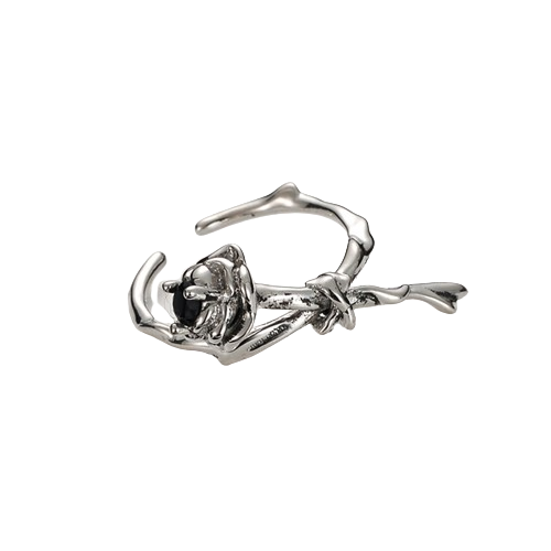 Sterling Silver Rose Ring