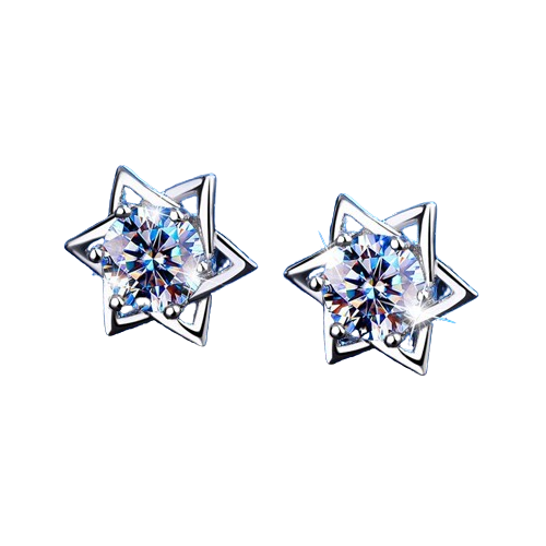 Hexagram Stud Earrings