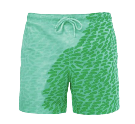 Temperature-Sensitive Watercolor Beach Shorts