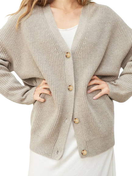 Solid Cardigan Sweater