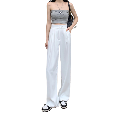 High-Waist Loose Drape Suit Wide Leg Pants