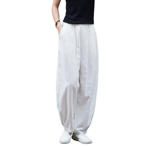 Stone Washed Linen Pants