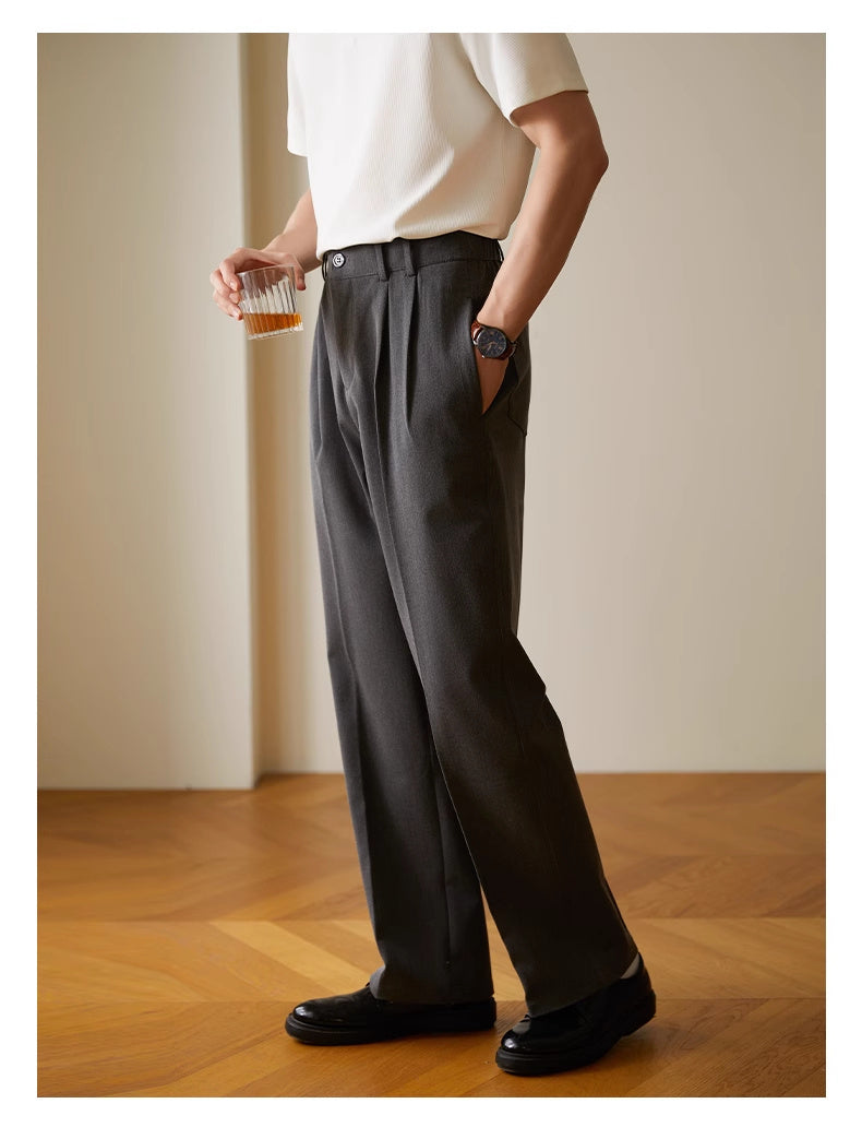 Elastic Straight Commuter Business Draped Casual Pants