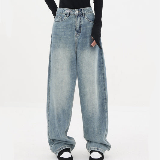 Women's Wide-leg Jeans Loose High Waist Straight Pants