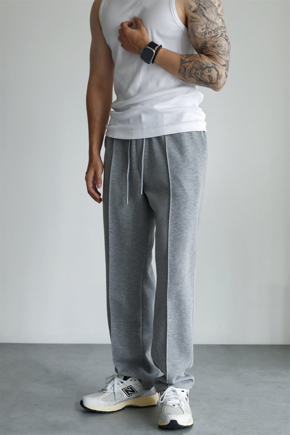 Female Simple Drawstring Loose Casual Sweatpants