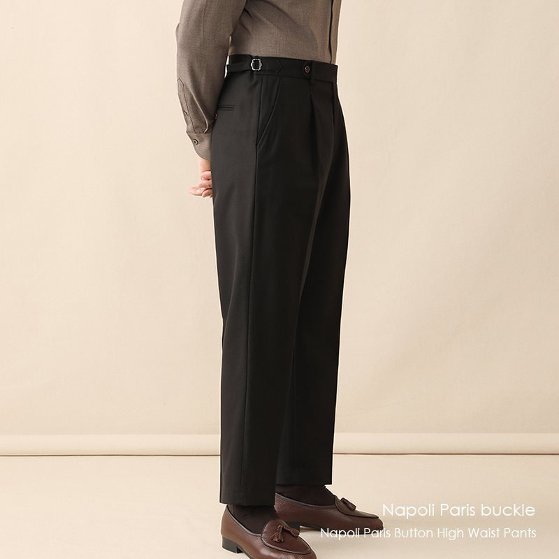 High Waist Suit Pants Men's Spring And Summer Straight